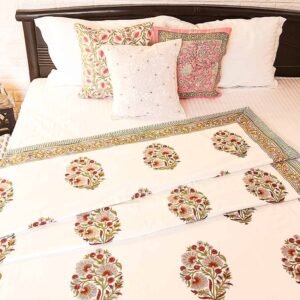 Flowers of Valley Hand Block Printed Single Bed Dohar