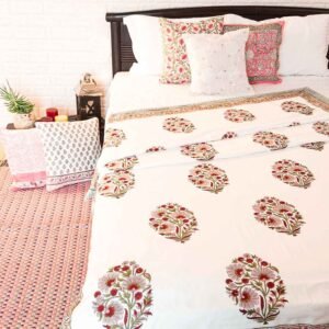 Flowers of Valley Hand Block Printed Single Bed Dohar