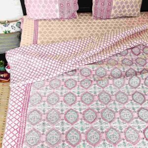 Lavender Cotton Handblock Quilt