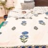 blue floral boota ac quilt