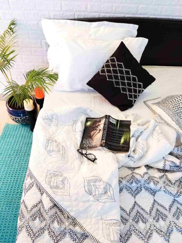 black bohemian cotton quilt