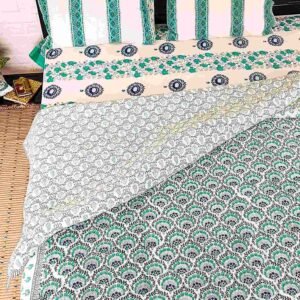 Mor Bagh Handblock Printed Double Bed Quilt