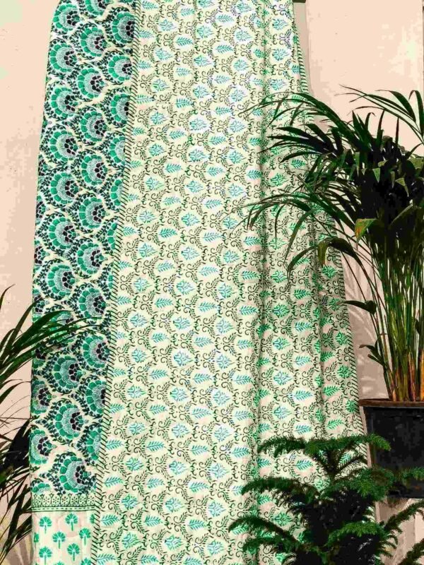 mor bagh green cotton quilt