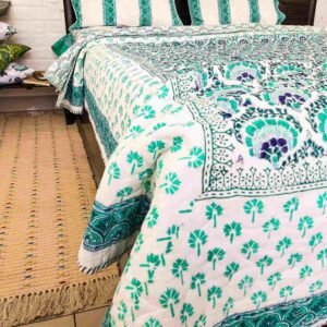 Mor Bagh Handblock Printed Double Bed Quilt