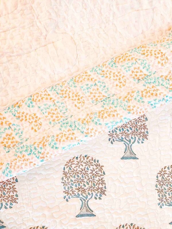 orange cotton quilt