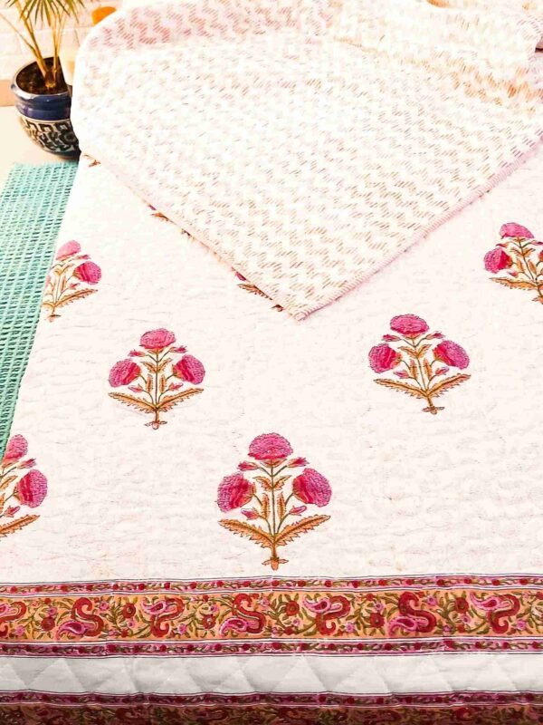 pink cotton quilt