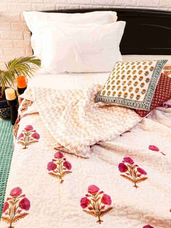 pink cotton quilt