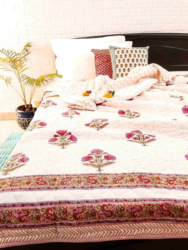 pink cotton quilt