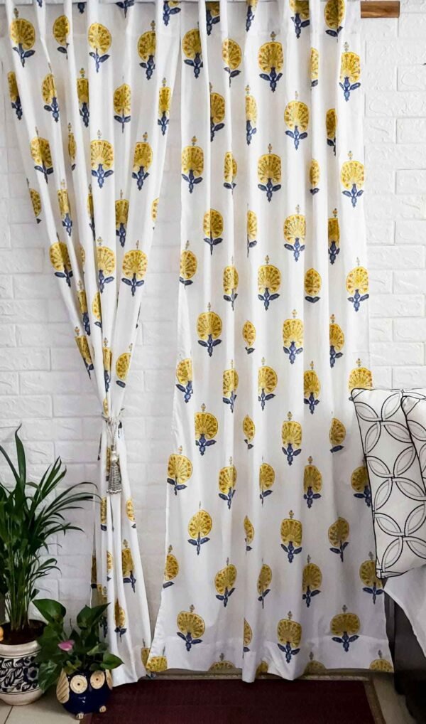 yellow cotton curtain 2