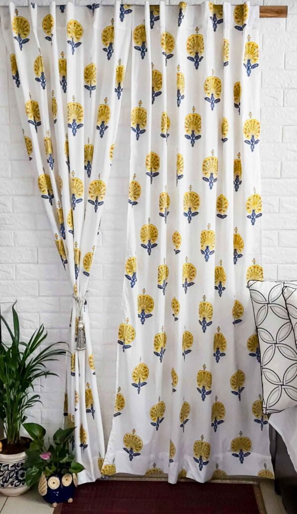 yellow cotton curtain M