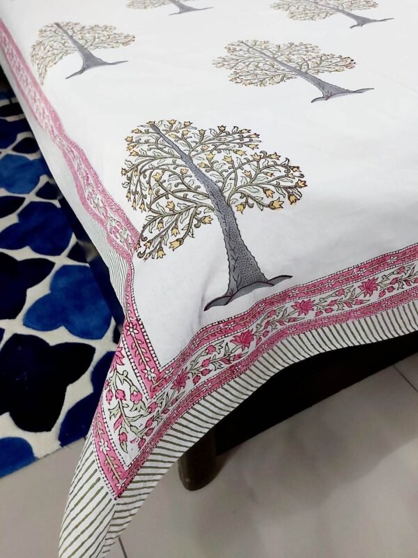 pomegranate motif cotton bedsheet1