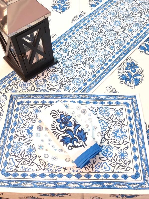 Table Cover Set 6 Seater blue